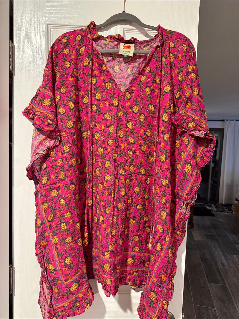 FARM Rio Pink Pineapple beach or pool coverup